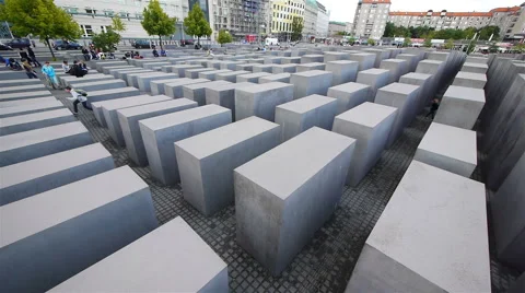 The Holocaust Memorial, Berlin, Germany Stock Footage