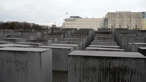 Holocaust Memorial in Berlin, Germany Video stock 132355564
