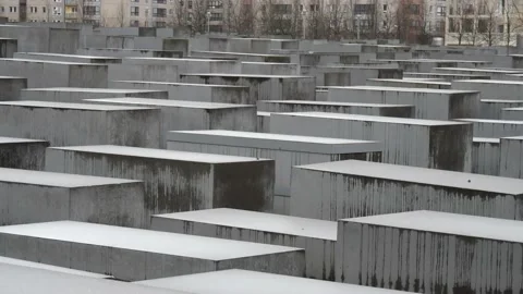 Holocaust Memorial in Berlin, Germany 動画素材 132355636