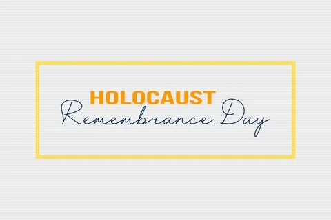 Holocaust Remembrance Day typography text design Illustrazione stock