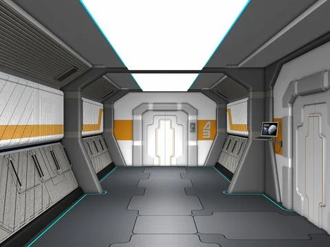 Holodeck Corridor A3 Stock Illustration