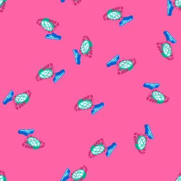 Hologram augmented reality isometric icon seamless pattern Stock Illustration
