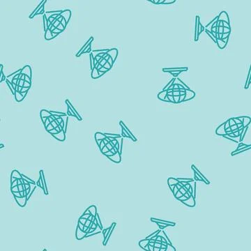 Hologram augmented reality line vector seamless pattern Stock Illustration