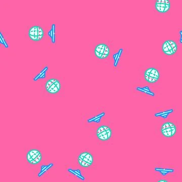 Hologram augmented reality vector seamless pattern Stock Illustration