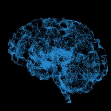 The hologram of the brain triangle Illustrazione stock