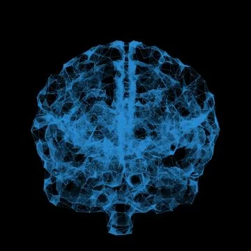 The hologram of the brain triangle Illustrazione stock