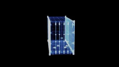 The hologram of a cargo container Stock Footage 105080976