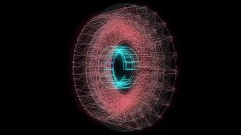 Hologram circle element HUD Stock Footage 86614531