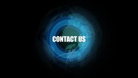 Hologram contact us on earth. future technology, business, data, network, c.. Stock Footage 293483967