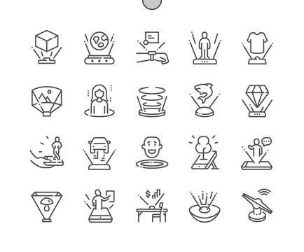 Hologram. Digital technology future. Stock Illustration