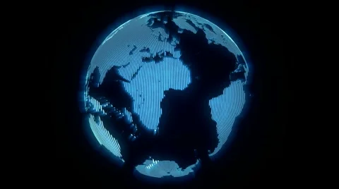 The hologram of the earth Stock Footage 43161815