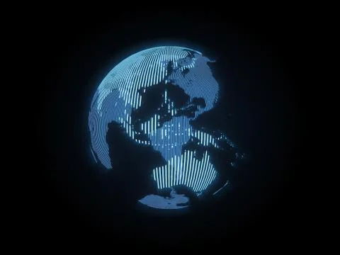 The hologram of the earth Stock Illustration