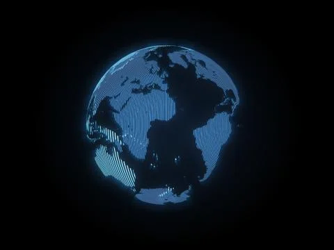 The hologram of the earth Stock Illustration