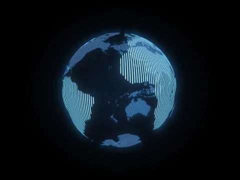 The hologram of the earth Stock Illustration