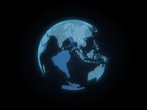 The hologram of the earth Stock Illustration