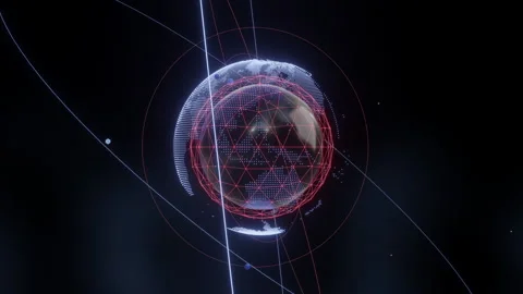 Hologram Earth Technology Vídeo Stock 293931340