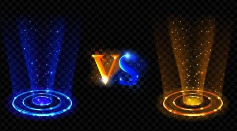 Hologram effect vs circles. Neon versus round rays Иллюстрация