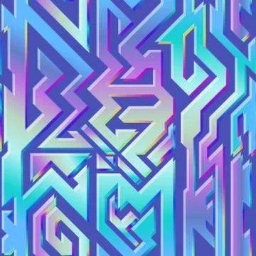 Hologram geometric pattern Stock Illustration