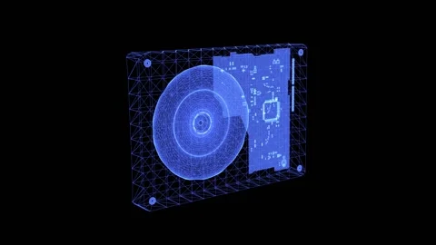 Hologram of HDD Stock Footage 147717649