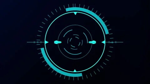 Hologram HUD circle interfaces. Digital data network protection. HUD circle Stock Footage 246782111
