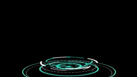 Hologram HUD circle interfaces , Hi-tech futuristic button display 스톡 일러스트