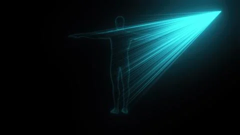 Hologram human body Stock Illustration