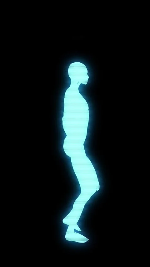 Hologram of a human Stock Footage 325075140