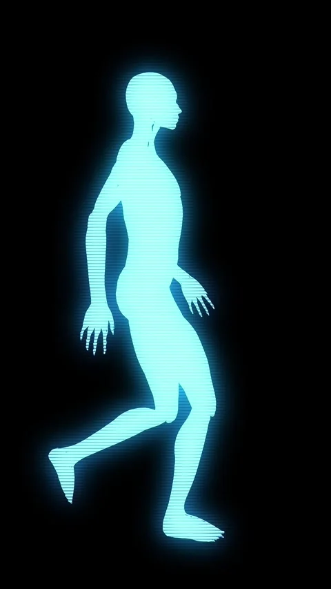 Hologram of a human Stock Footage 325075268