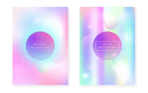 Hologram Pattern. Summer Flyer. Digital Background. Retro Poster Stock Illustration