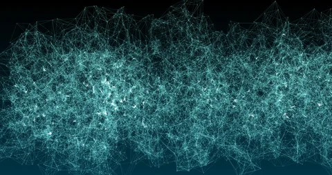 Hologram Plexus Connection Glowing With Noise Effect 3D Illustration Stock-Footage 87064645