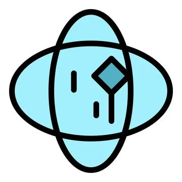 Hologram projection experience icon vector flat Stock Illustration