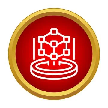 Hologram projection representing augmented reality technology icon Stock Illustration