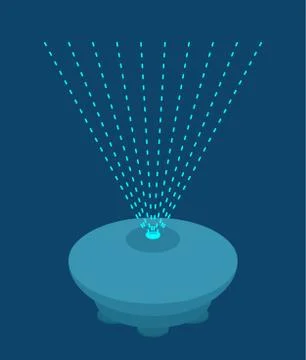 Hologram projector template. Rays of light. Vector illustration Ilustración de archivo