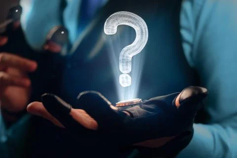 Hologram question Illustrazione stock