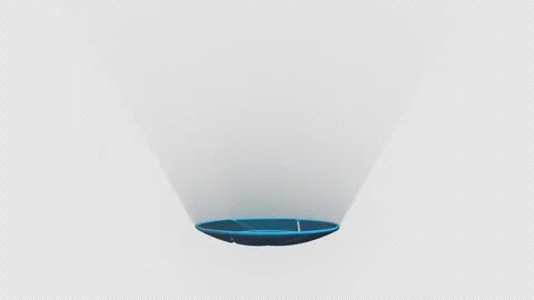 Hologram Rays on a Transparent Background. Blue Light Rays. 4K Stock Footage 277985437