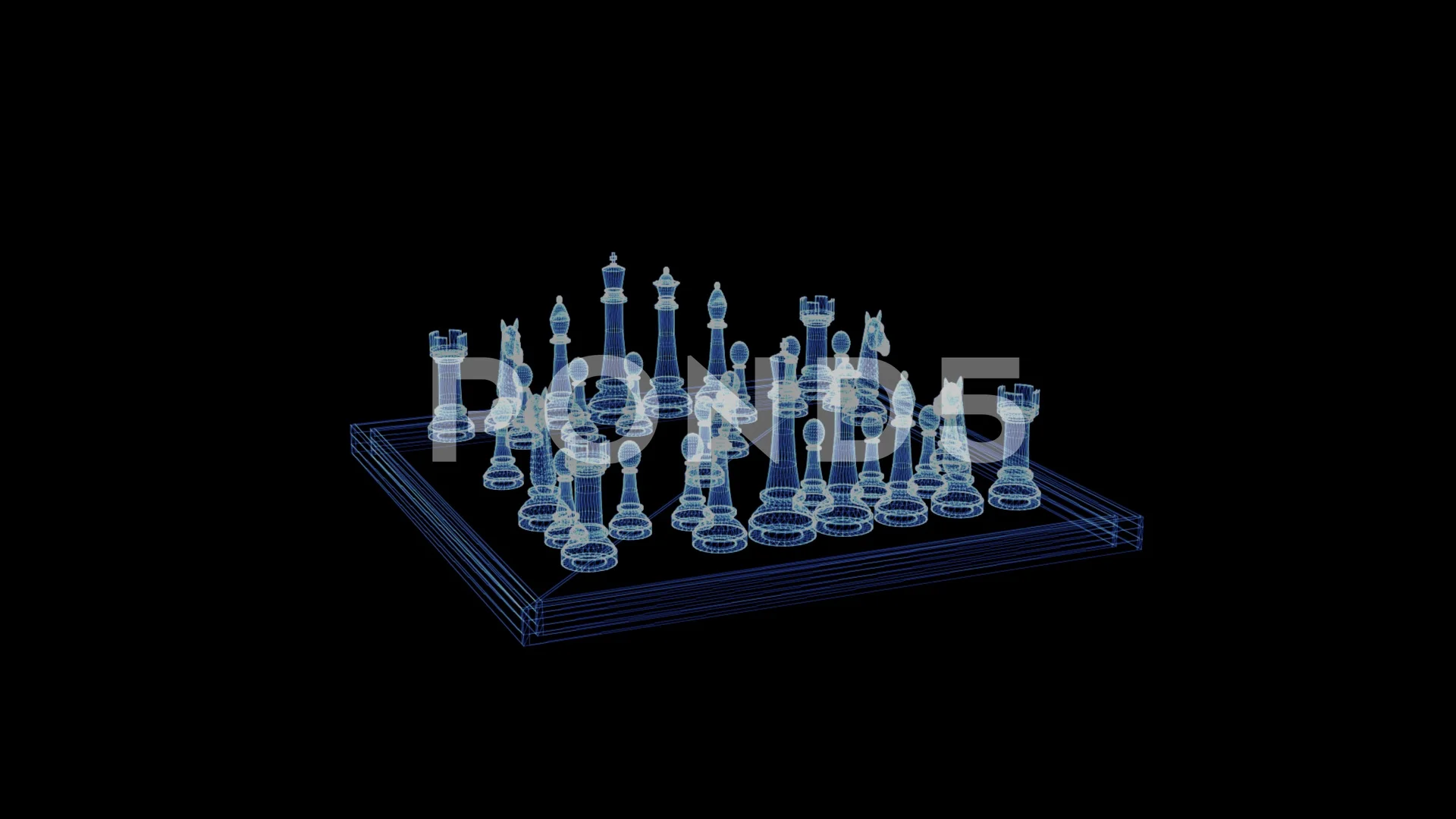 A-modern-holographic-chess-king-inside-a-3d-fx-bla by ImajTitan on