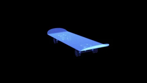 The hologram of a skate Stock Footage 129959015