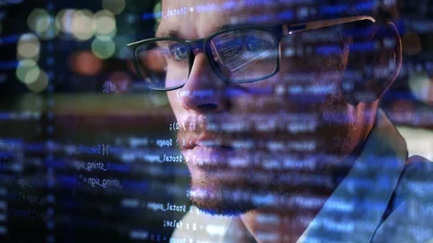Hologram Software Developer Stock Footage 166298417