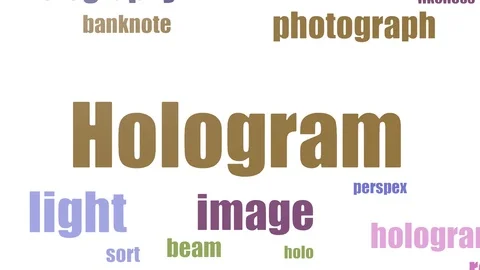 Hologram Tagcloud Animated Isolated Stock Footage 103667474