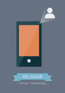 Hologram technology 스톡 일러스트