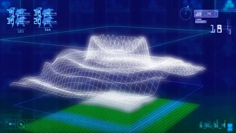 Hologram terrain digital Видео 255126711