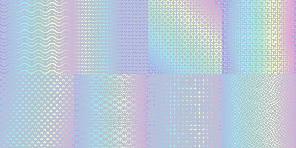 Hologram texture pattern, glitter foil background Stock Illustration