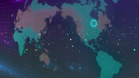 Hologram world map corona virus pandemic animation Stock Footage 153752467