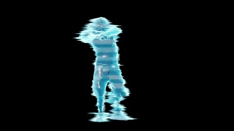 Hologram Zombie 01 Stock Footage 248808341