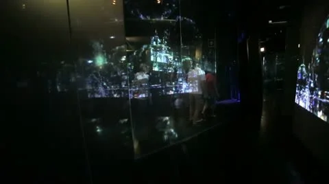 Holograms, future, technology people Video stock 12097727