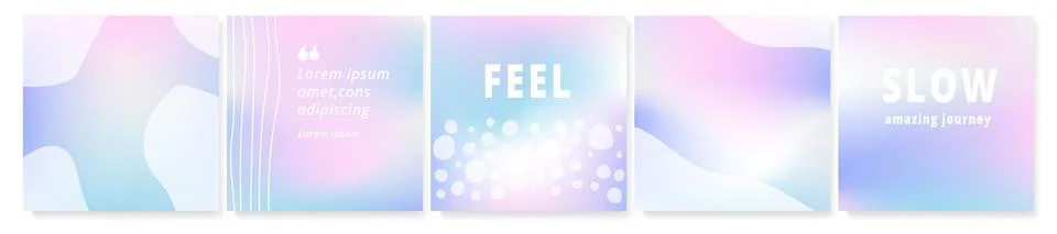 Holograph gradient or foil texture vector background for social media post Stock Illustration
