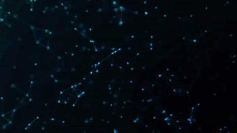 Holograph Neural Network Particles Interconnecting Lines AI Motion Science Tech 動画素材 308418717