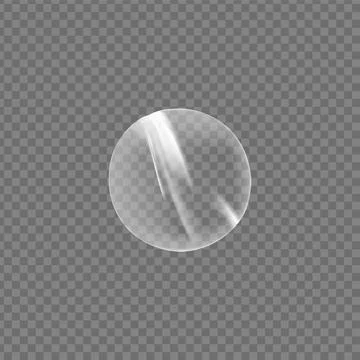 Holograph wave vector illustration of transparent sticker Stockillustratie