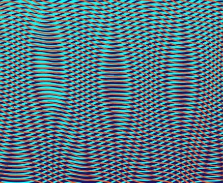 Holographic abstract texture of smooth lines with soft moire effect. Stock Illustration