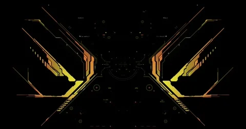 Holographic AI Control Panel Stock Footage 337700458